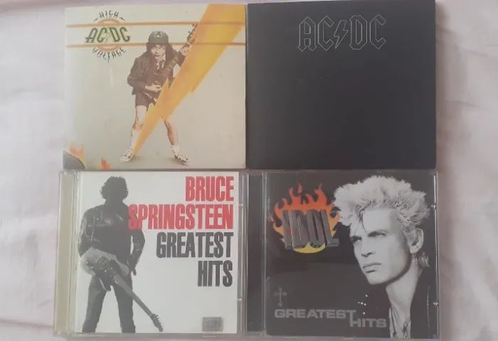 Lote 4 CDs ACDC, Billy Idol e Bruce Springsteen