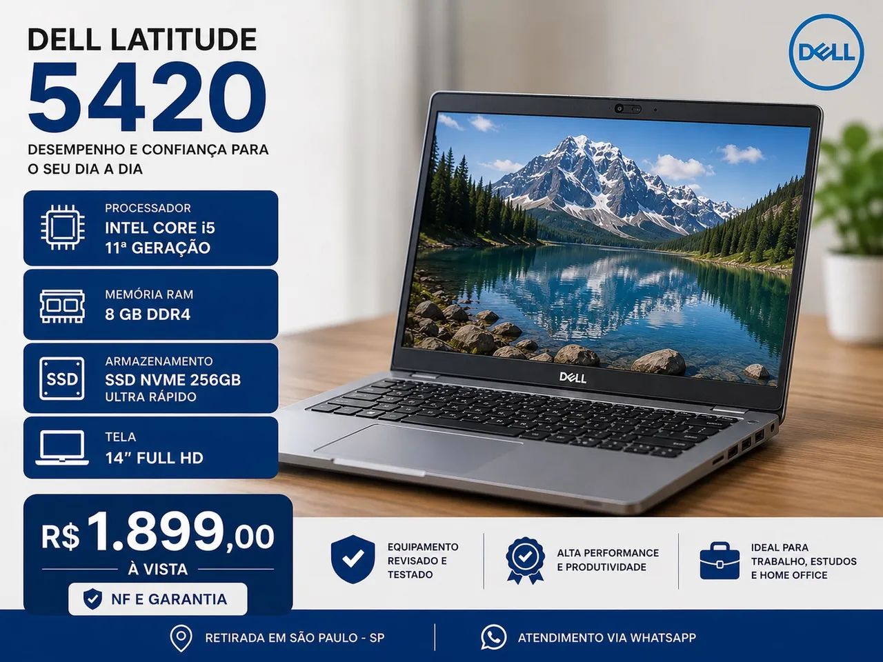 Dell Latitude 5420 i5 11 geração - Notebooks - Quarta Parada, São