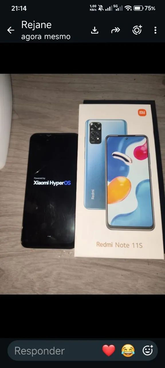 Redmi note 11s com caixa e nota de compra - Foto 2