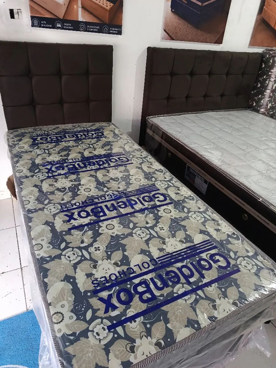 Cama solteiro com cabeceira completo venha na loja conferir - Foto 2