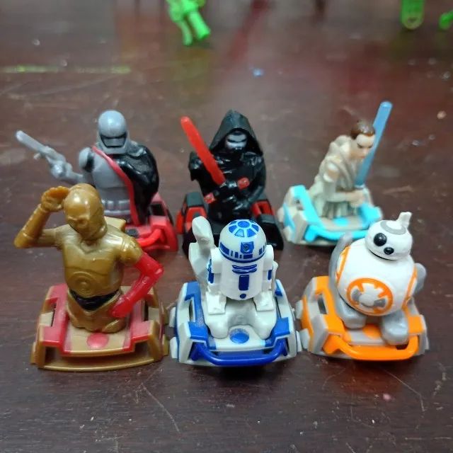 Lote 6 Miniaturas Star Wars Coleção Kinder Ovo