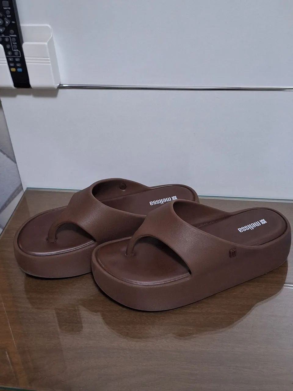 Melissa Free Platform Thong Marrom TAM 37 - Foto 2