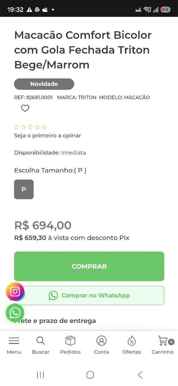 Macacão  triton M sem uso  - Foto 3