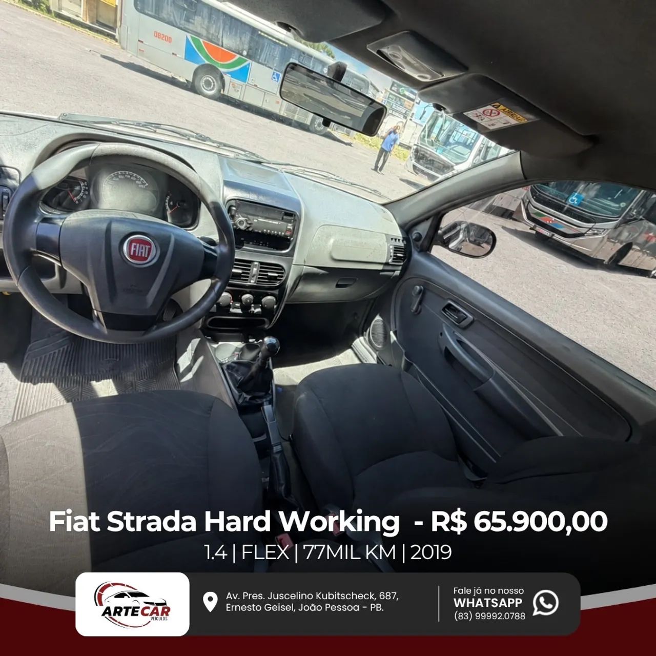 Fiat Strada Working Hard 1.4 Fire Flex 8V CS 2019 - Foto 3