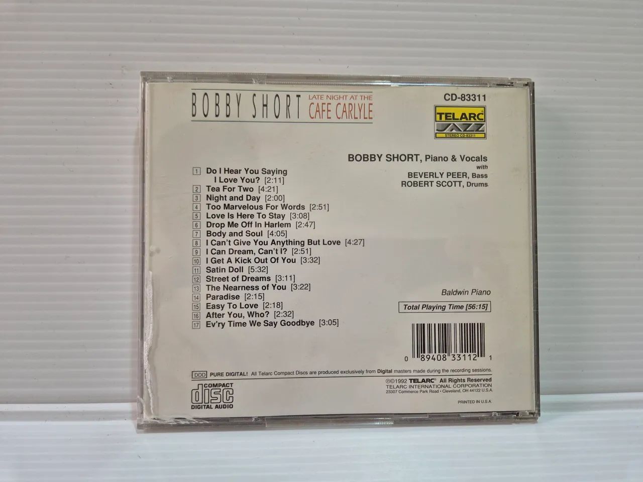 CD Bobby Short - Late Night at the Cafe Carlyle (Original Importado) - Foto 2