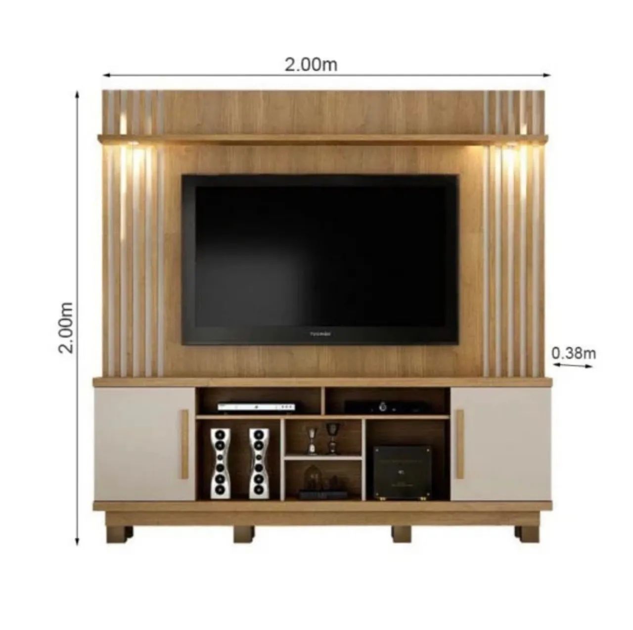 Painel Home Moderno com LED Integrado - Foto 4