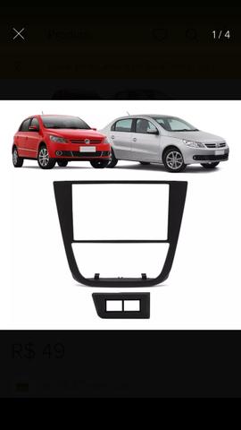 Moldura dvd ou multimidia gol G5 Voyage Saveiro VW preto