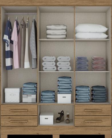 Guarda-Roupa Briz 6 Portas 4 Gavetas B63 - Foto 4