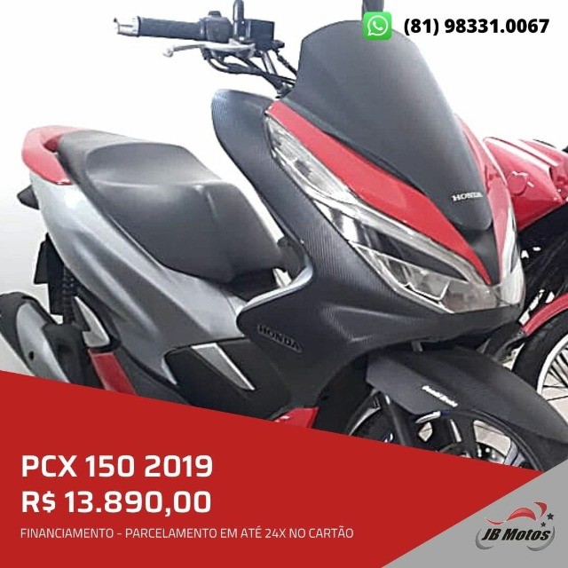 JB-HONDA PCX 150 2019 ENT. + 24X DE R$ 599,50 NO CARTÃO DE CRÉDITO.