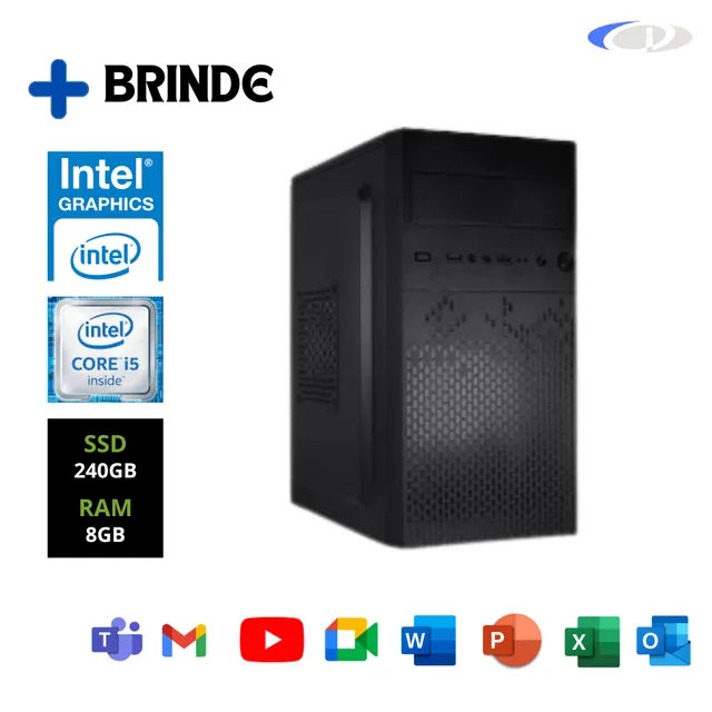 Cpu PC Gamer Barato Completo DDR5 - Intel Core i7 3.8Ghz Turbo / Rx 550 4GB  DDR5 / 16Gb Ram / SSD 480GB - Desconto no Preço