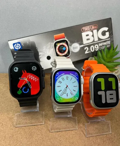 RELÓGIO INTELIGENTE FITNESS SMARTWATCH T900 ULTRA 49 mm Faz e Recebe Iigação