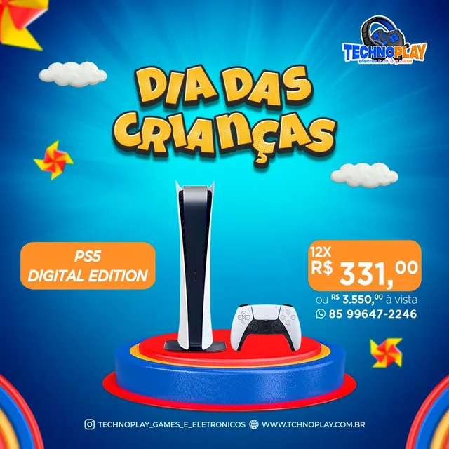 Playstation 5 Digital Edition + FIFA 23 - PS5 mod CFI-1214B - Games Você  Compra Venda Troca e Assistência de games em geral