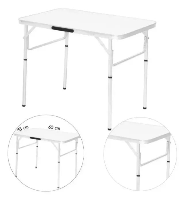 MESA DOBRAVEL ALUMINIO TAMPAO MDF 60X45X60CM - Foto 2