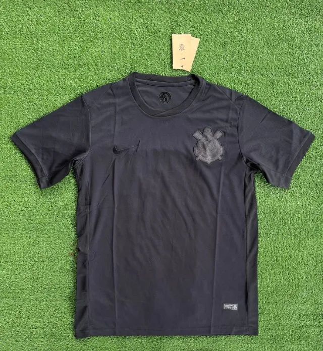 Camisa Corinthians Preta 2024 All Black - Celebre com Estilo