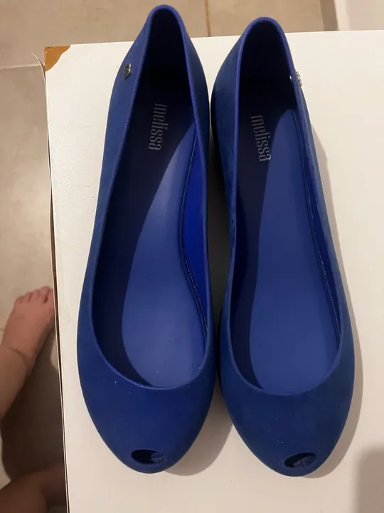 Sapatilha Melissa Azul flocada