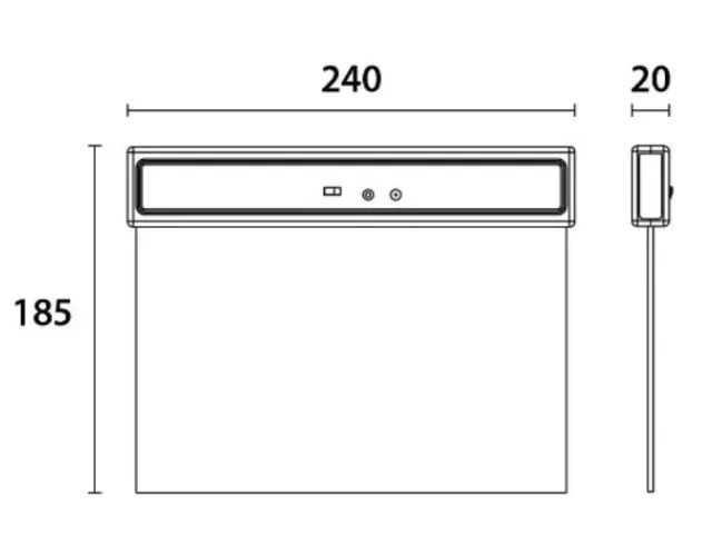 Placa de saida led 1 face 1w - verde 4 horas autonomia - Foto 2