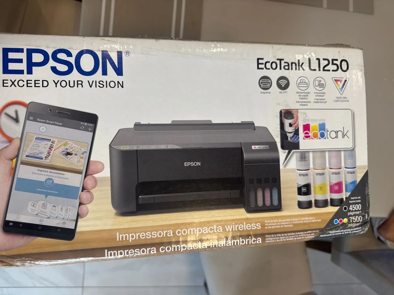 Impressora Epson EcoTank L1250 - Wireless - Nova - Foto 4