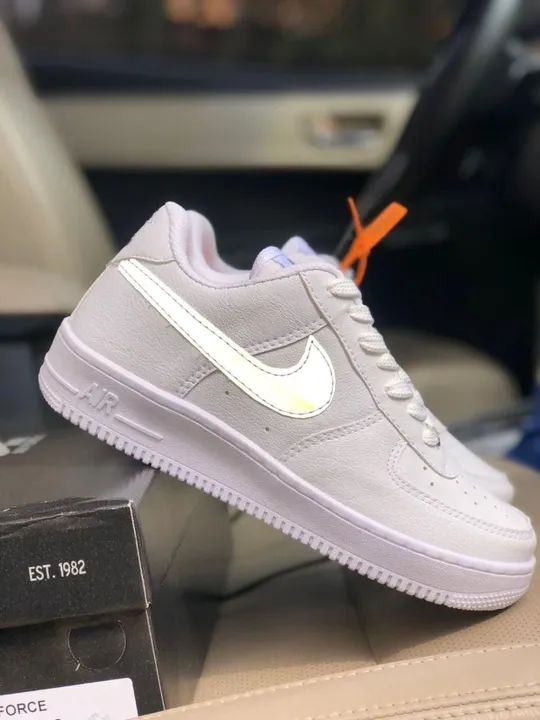 Air force refletivo, nike air branco