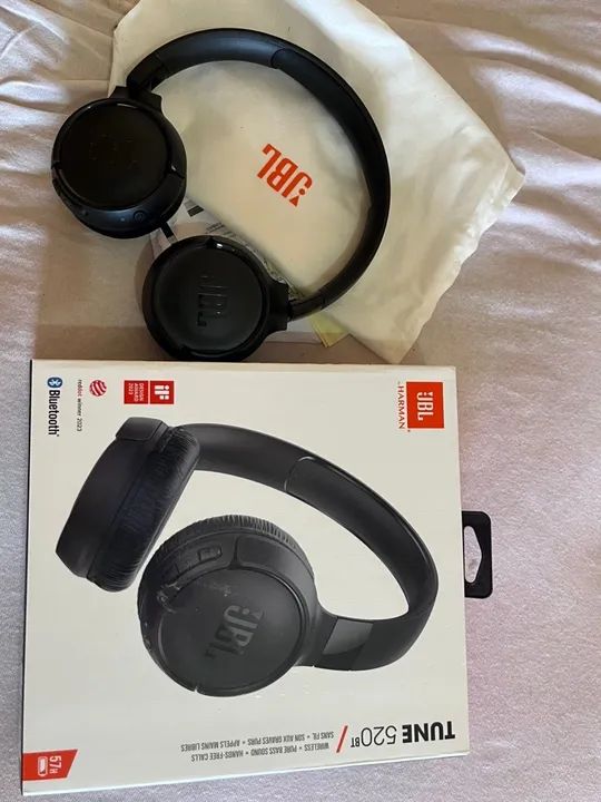Fone de Ouvido JBL Tune 520BT - Novo 180$