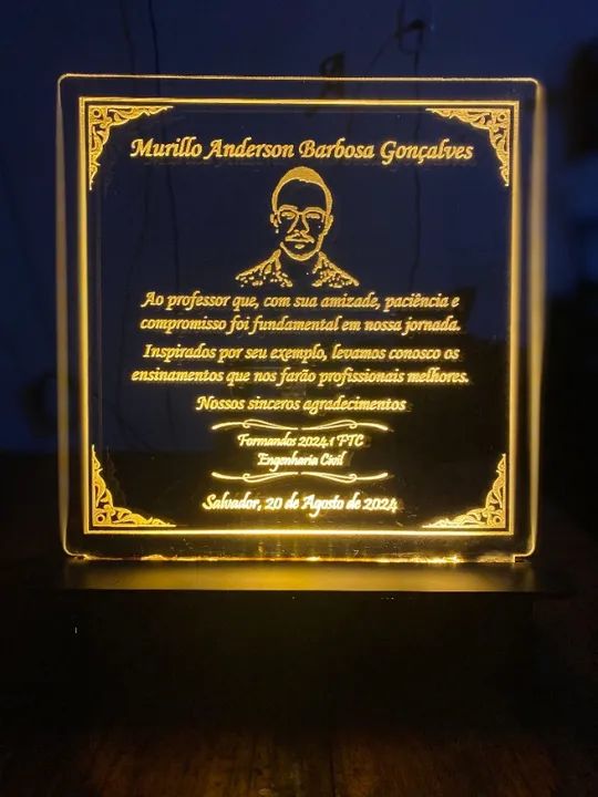  Luminária Personalizada em Acrílico - Foto 4