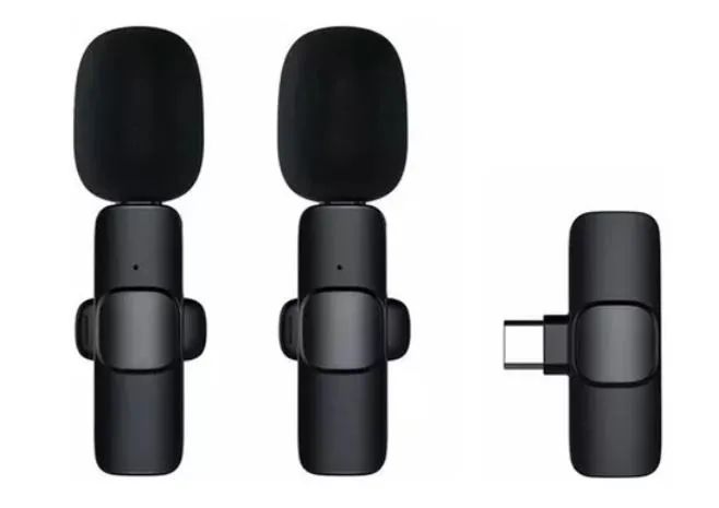 Microfone De Lapela Sem Fio Tipo C-usb Dois Canais Bluetooth Arduino Automação COD-AP161 