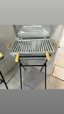 Churrasqueira aluminio com pe - FRETE GRATIS