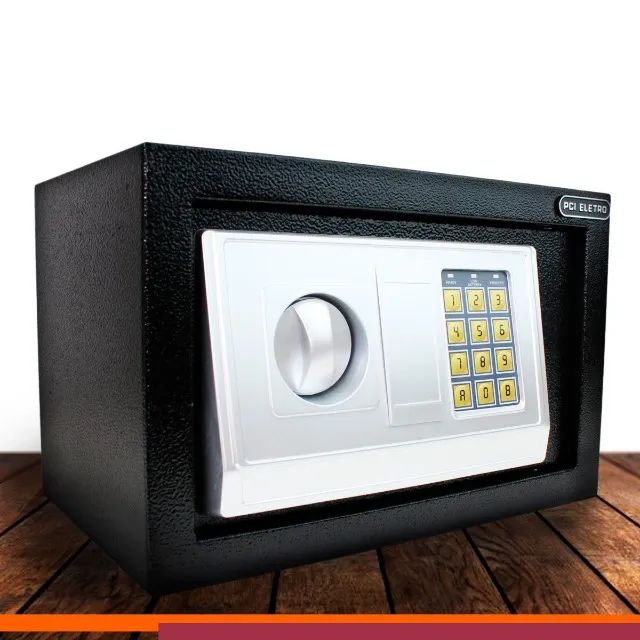 Cofre Eletrônico Digital Travas 20mm 6kg Novo 8l Chave Senha