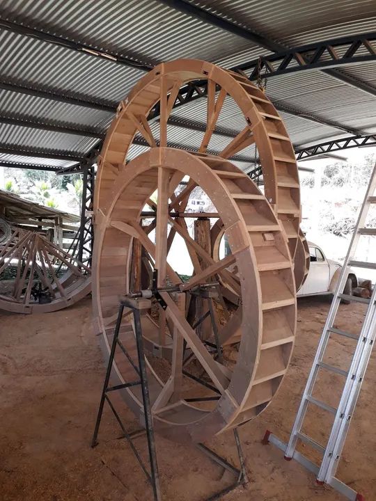 Rodas Dagua de Madeira de Pequi  - Foto 3