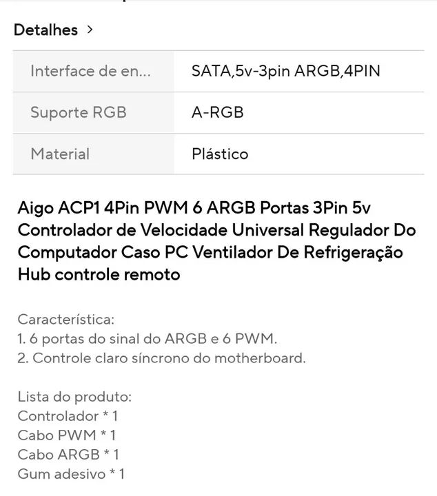 CONTROLADORA AIGO ARGB COM CONTROLE LACRADA - Foto 5