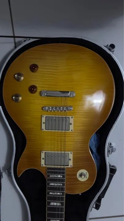 Guitarra Elétrica Vintage Les Paul  PGM lemondrop - Foto 4