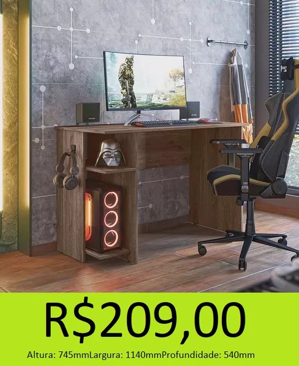 Escrivaninha gamer a pronta entrega  - Foto 3