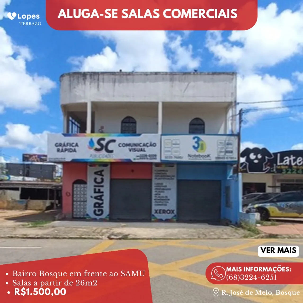 Salas comerciais  para locação
