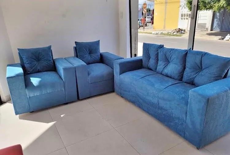 SOFÁ DE FÁBRICA / 3 LUGARES E DUAS POLTRONAS  - Foto 3