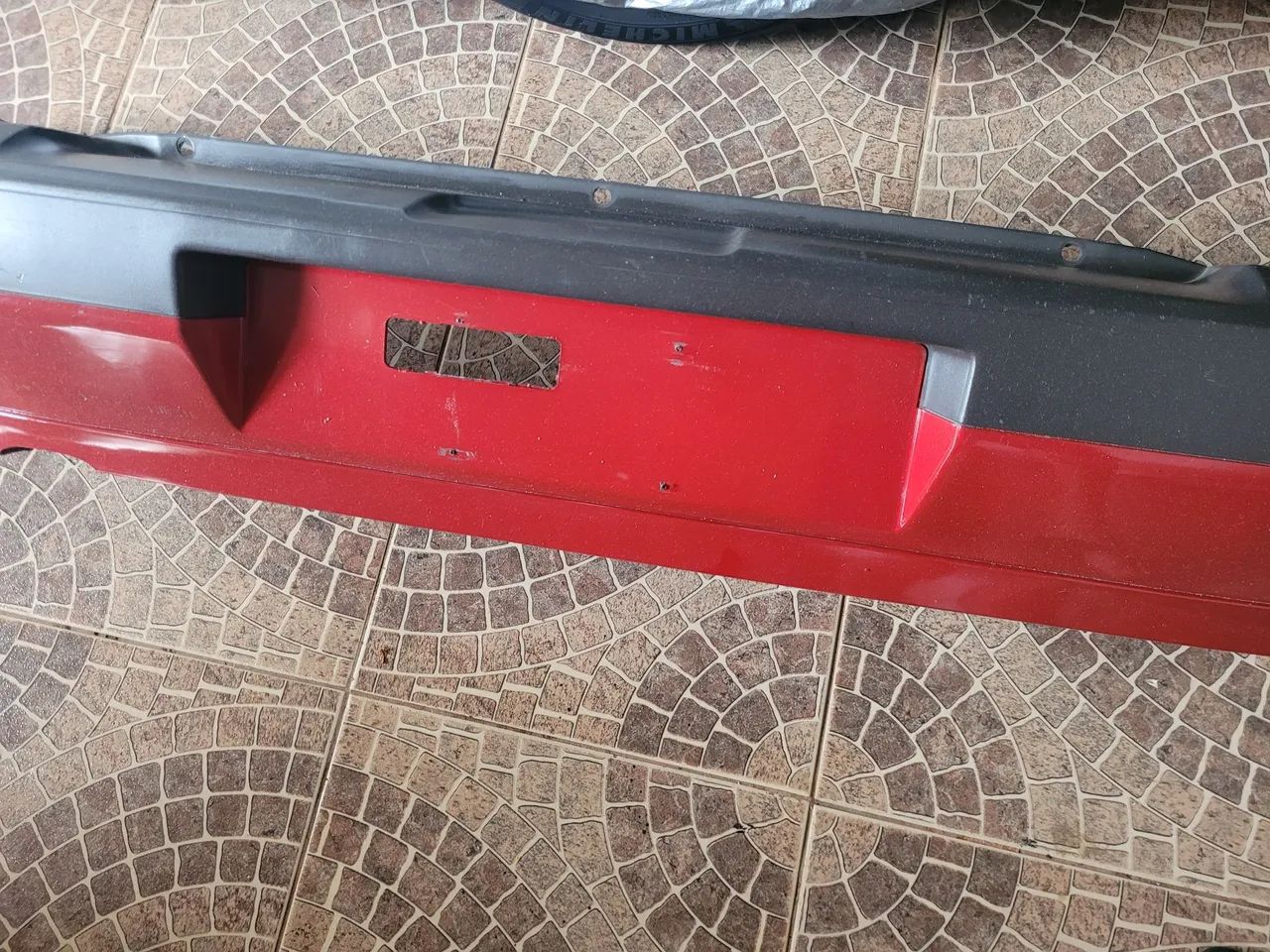 Parachoque Traseiro Vermelho Fiat Uno Mille