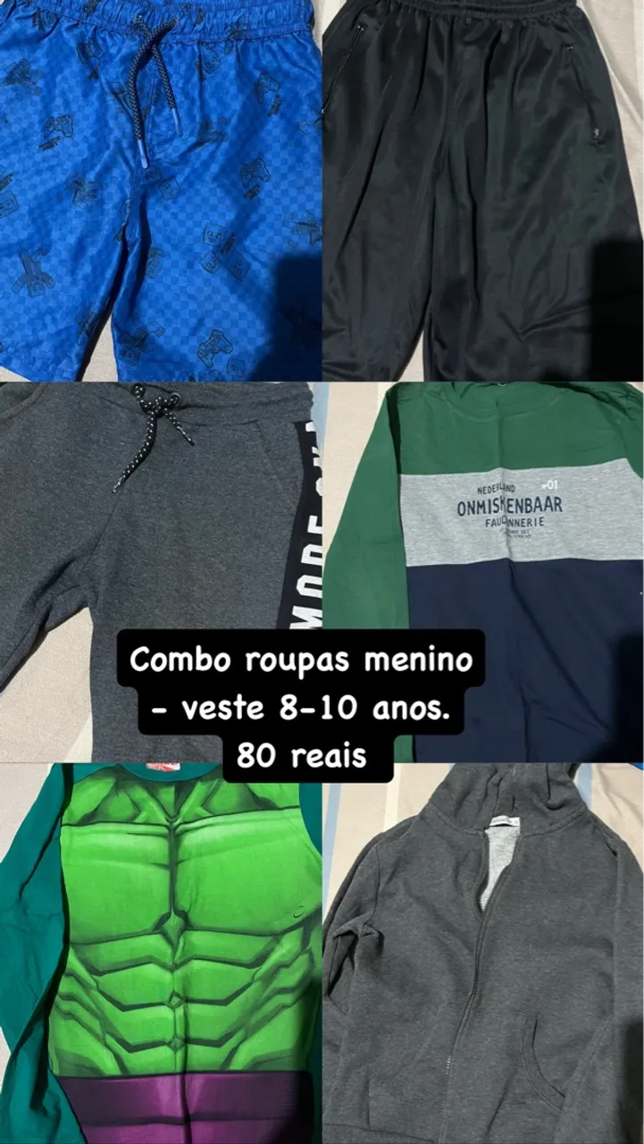 Roupas para meninos TAM 8 , 10 anos