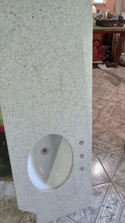 BANCADA DE PIA PARA BANHEIRO COM CUBA EM GRANITO  - Foto 4