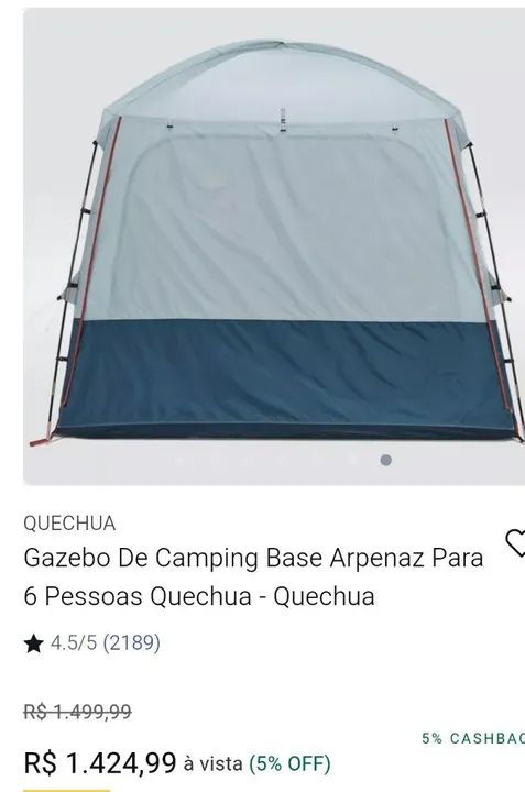 Barraca de Camping 6 Pessoas Quechua - Foto 3