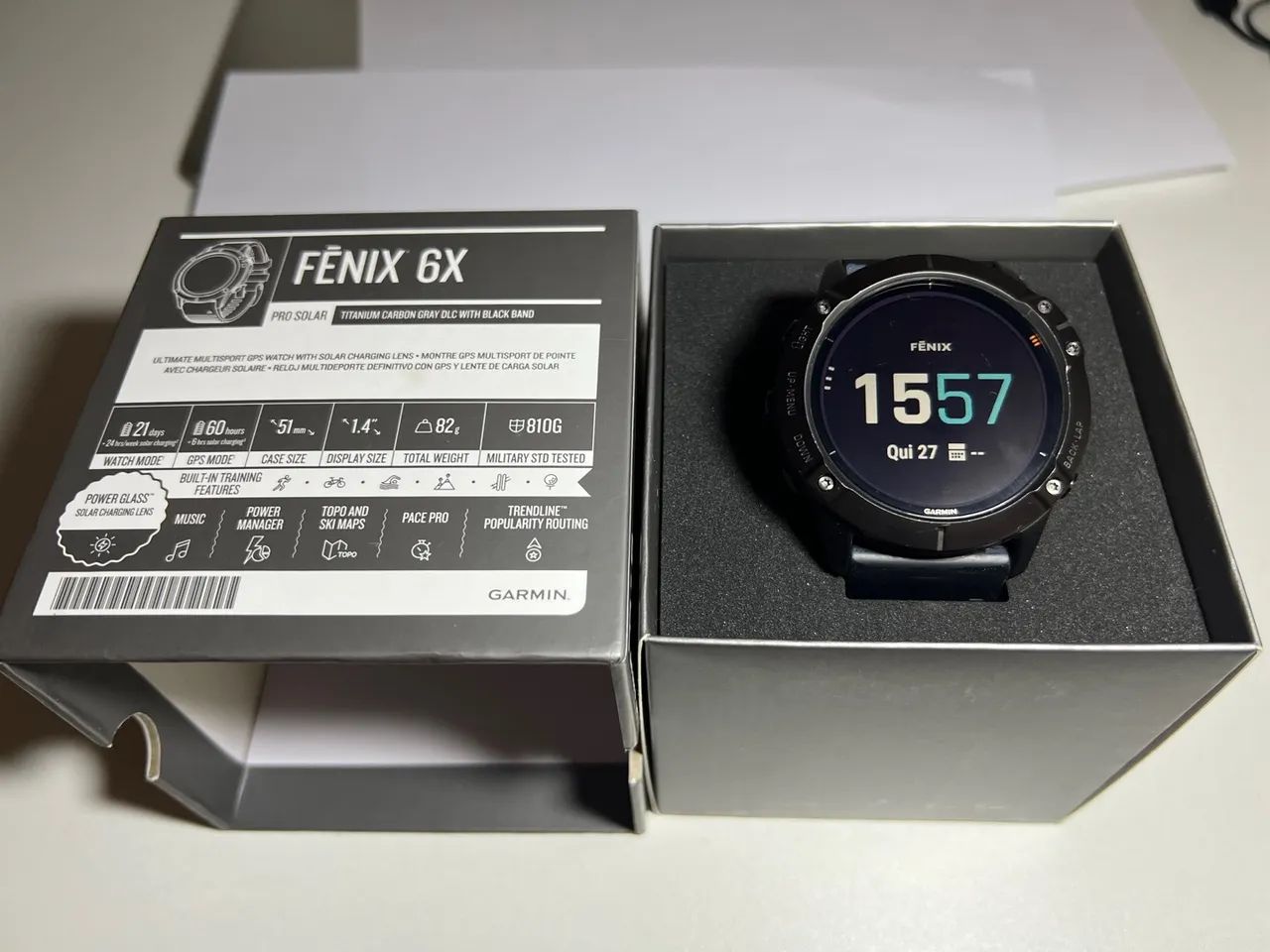 Garmin Fenix 6x Pro Solar (usado e revisado) - Foto 3
