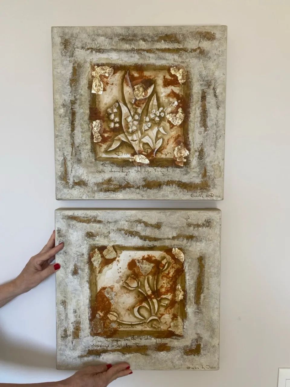 Dois quadros pintados em tela para decoração  - Foto 3