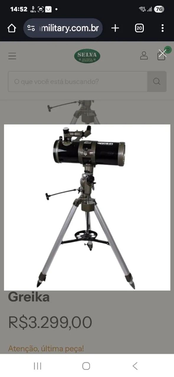 greika Telescópio Newtoniano Equatorial 1000X114mm com Tripé e Acessórios - Foto 4