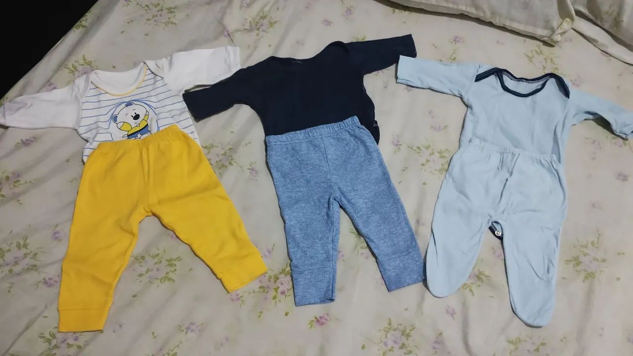 Vendo bomba de tira leite nova e lote menino tamanho RN, P,M e G mais de 200 peça  - Foto 3