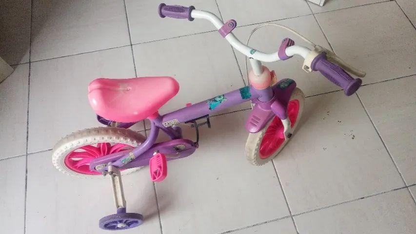 Bicicleta Infantil Menina Aro 12 C/ Rodinhas