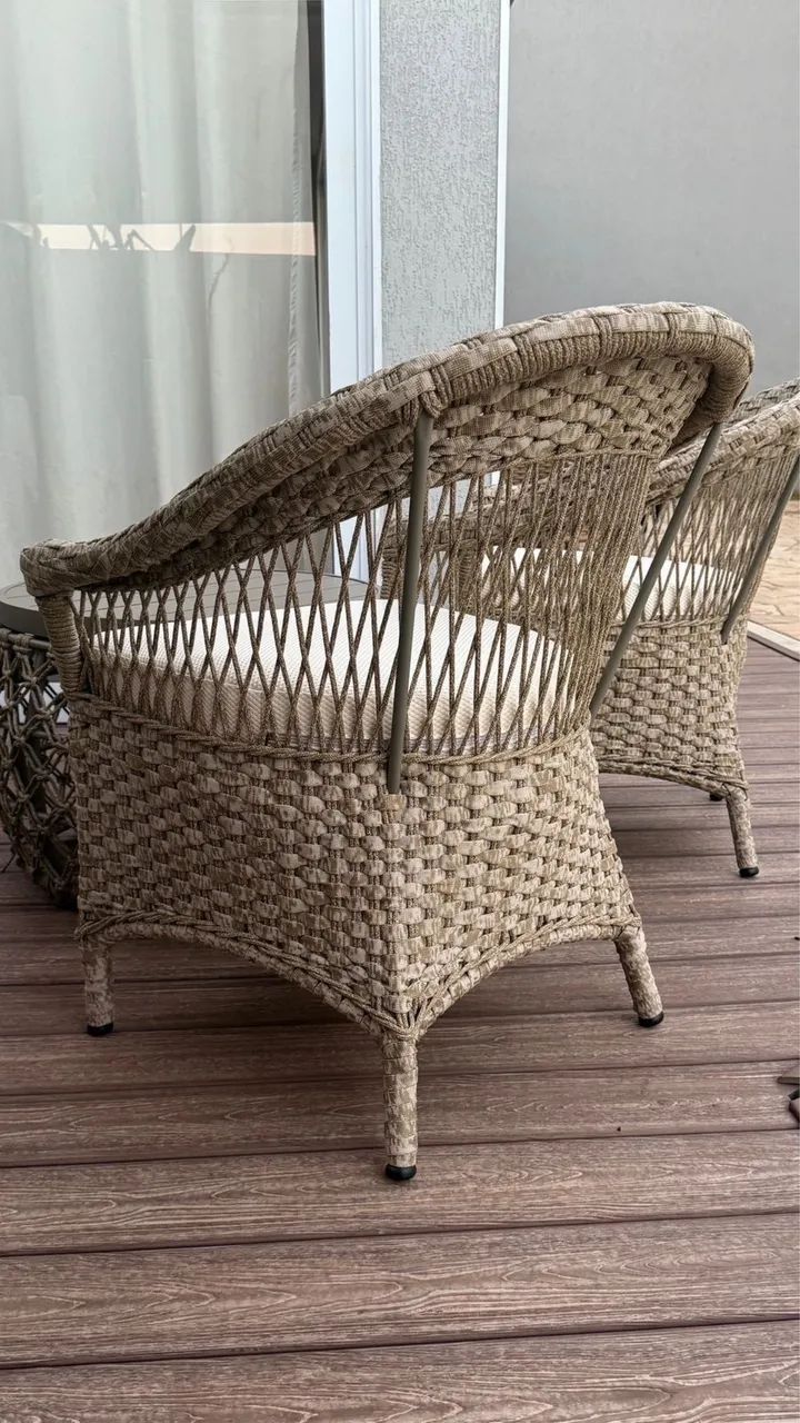 Poltrona de jardim externo corda nautica 890 cada - Foto 3
