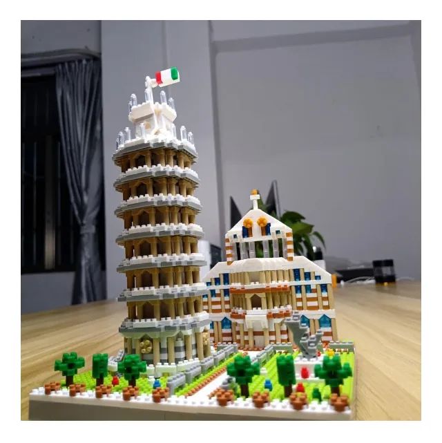 Kit de Blocos para Montar Torre Pisa e Catedral Duomo (22cm altura) - Foto 2