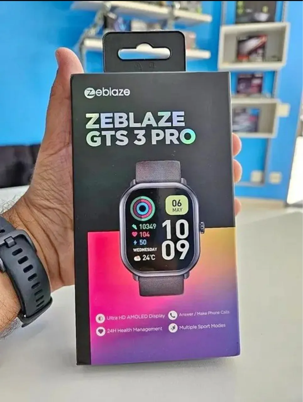 -Smartwatch ZABLAZE GTS 3 PRO - NOVO | Tela AMOLED | 15 dias de bateria