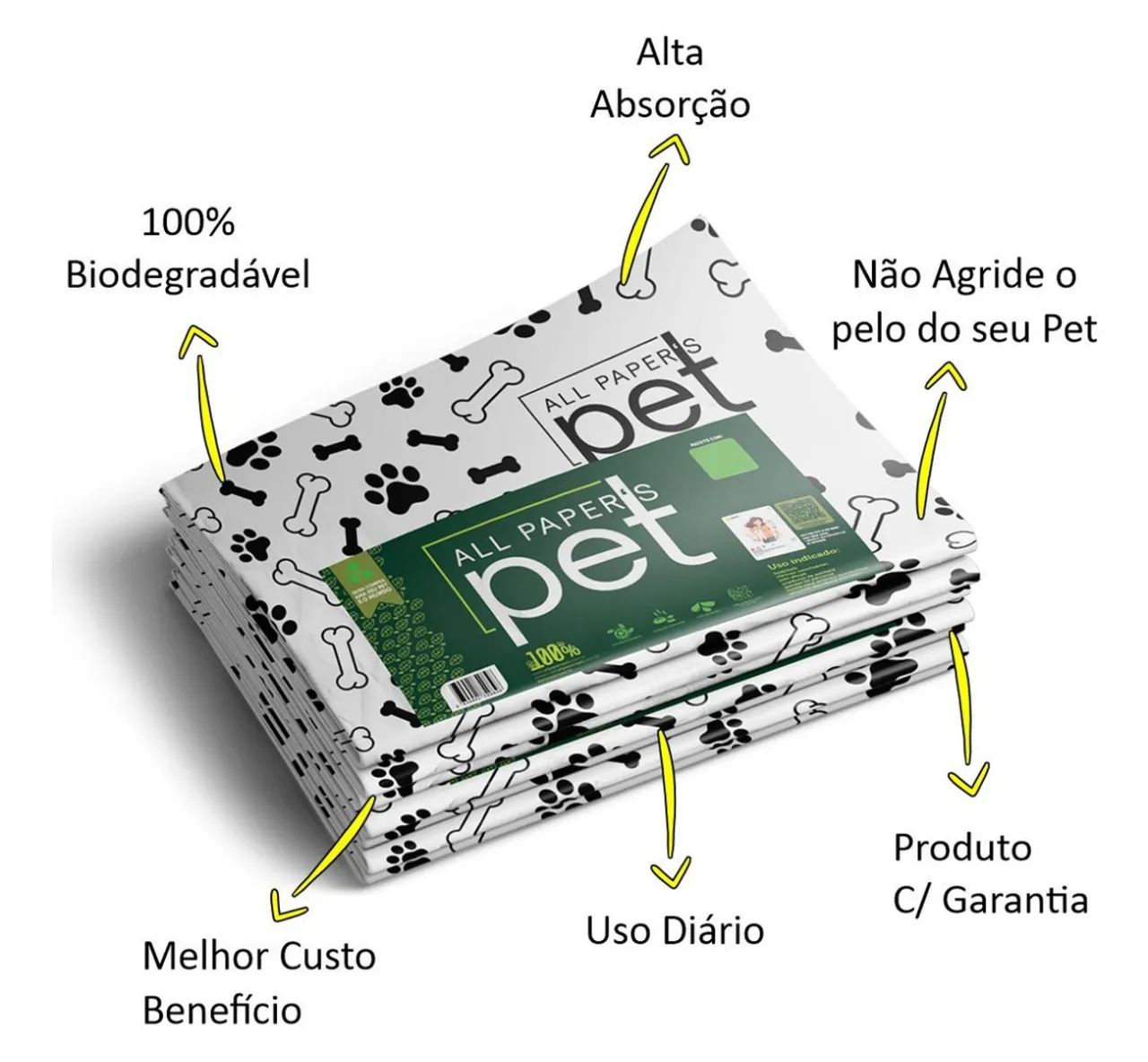 JORNAL PET 5Kg 300 folhas Tam 63x58cm 100% BIODEGRADÁVEL. - Foto 4
