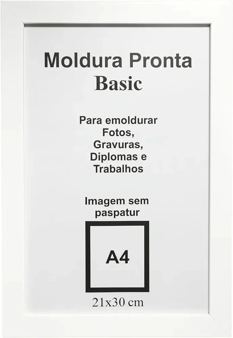 Moldura A4 com vidro 21x30 para certificado direto da fábrica  - Foto 2