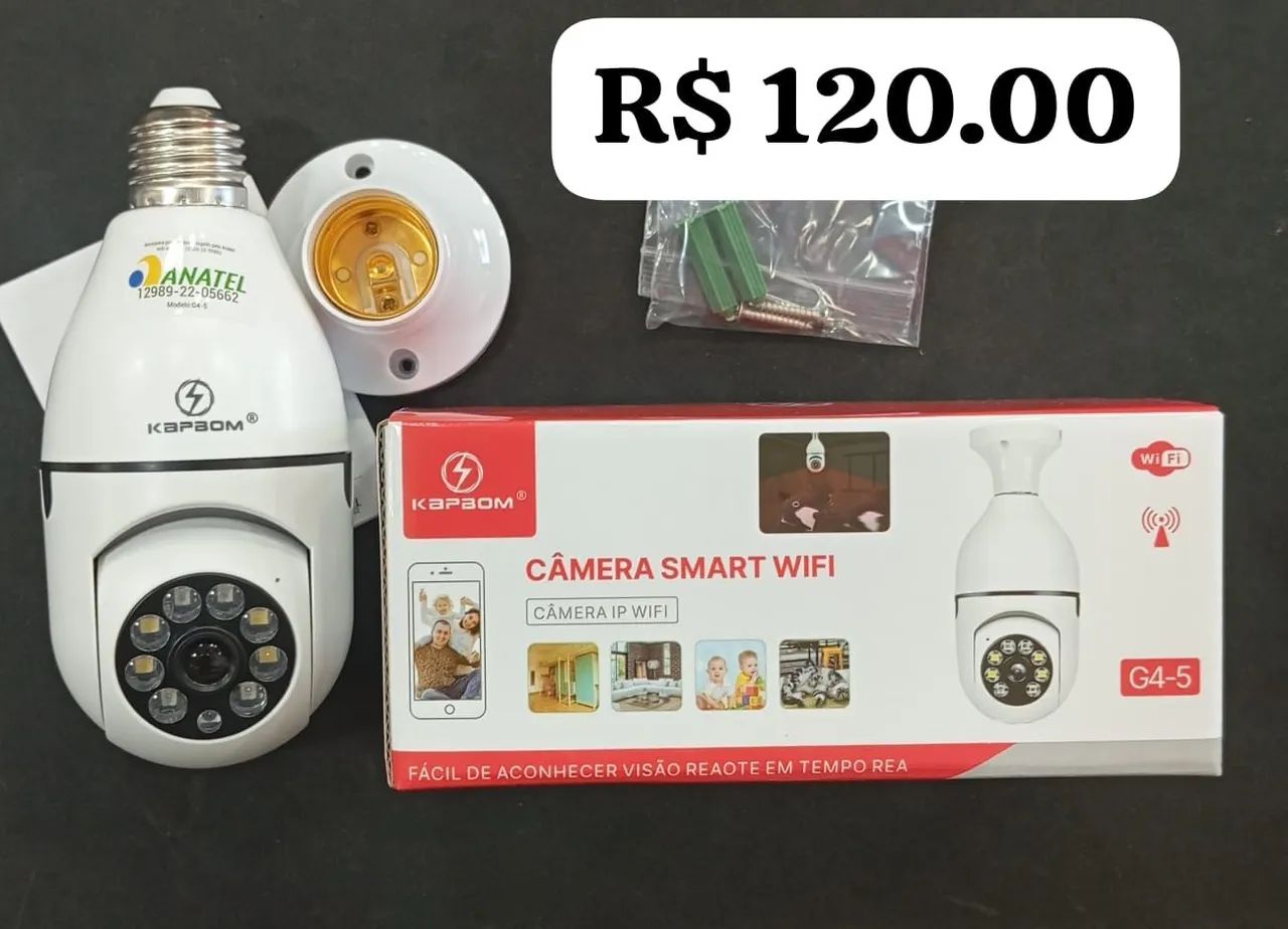 Câmera Wi-Fi de Segurança para Lâmpada - Kapbom G4-5