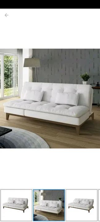Sofá Cama 3 lugares - SemiNovo - Foto 2