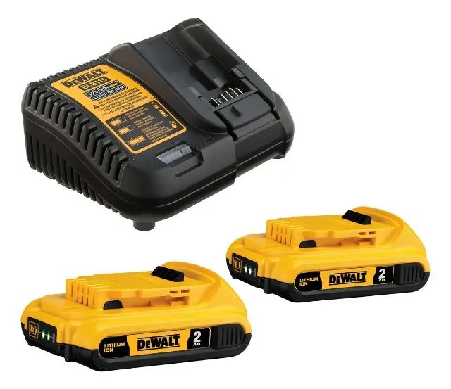 KIT DEWALT C/2 BATERIAS DEWALT 2Ah 20V MAX C/CARREGADOR BIVOLT